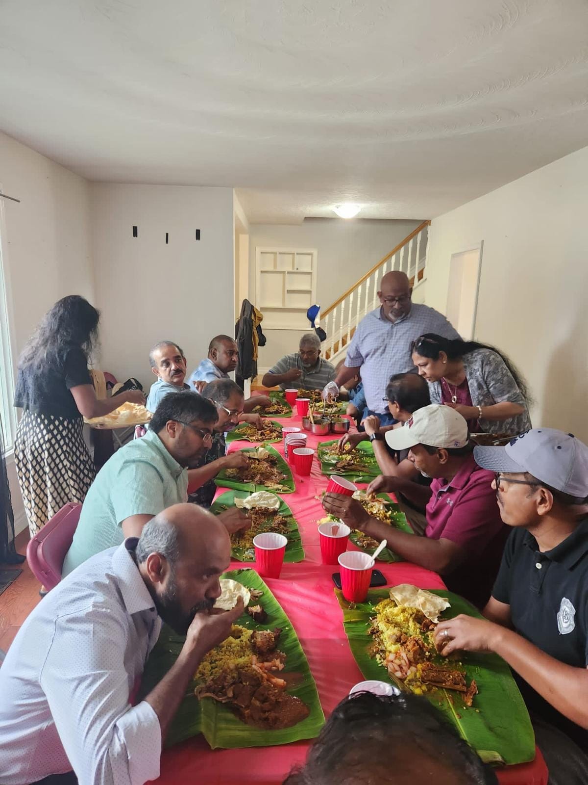 Nishan Canagarajah with his St John’s College batchmates in Canada, July 2023.