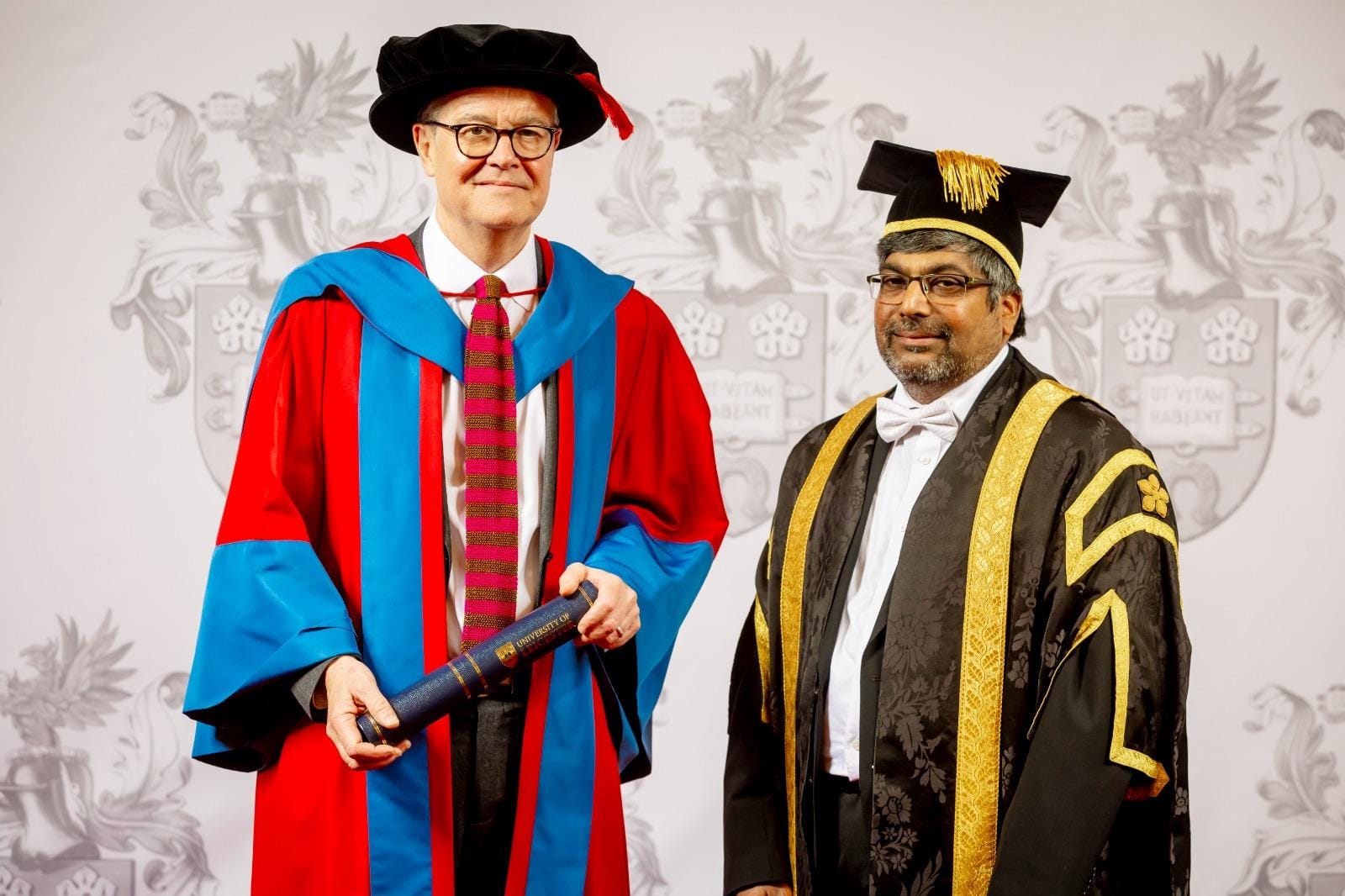 Professor Nishan Canagarajah with Sir Patrick Vallance, a Minister in the UK Government.