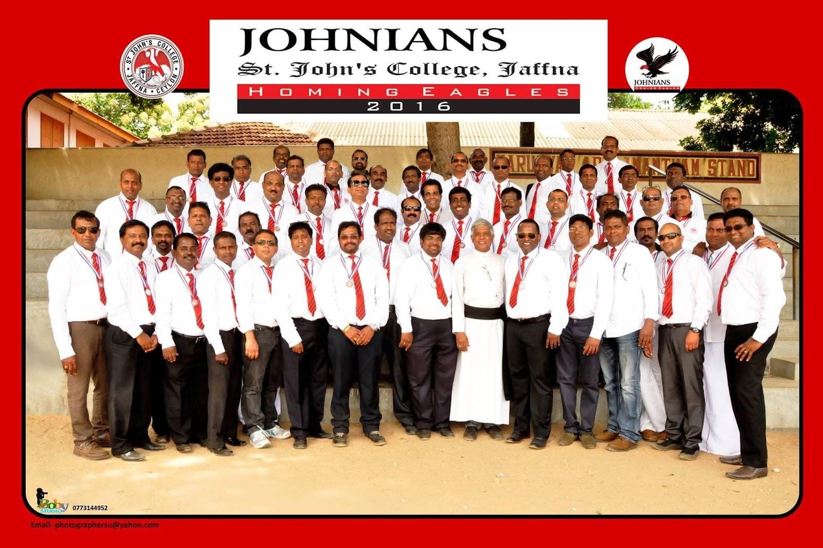 Nishan Canagarajah with his schoolmates at St John’s College, pictured during a reunion in 2016.