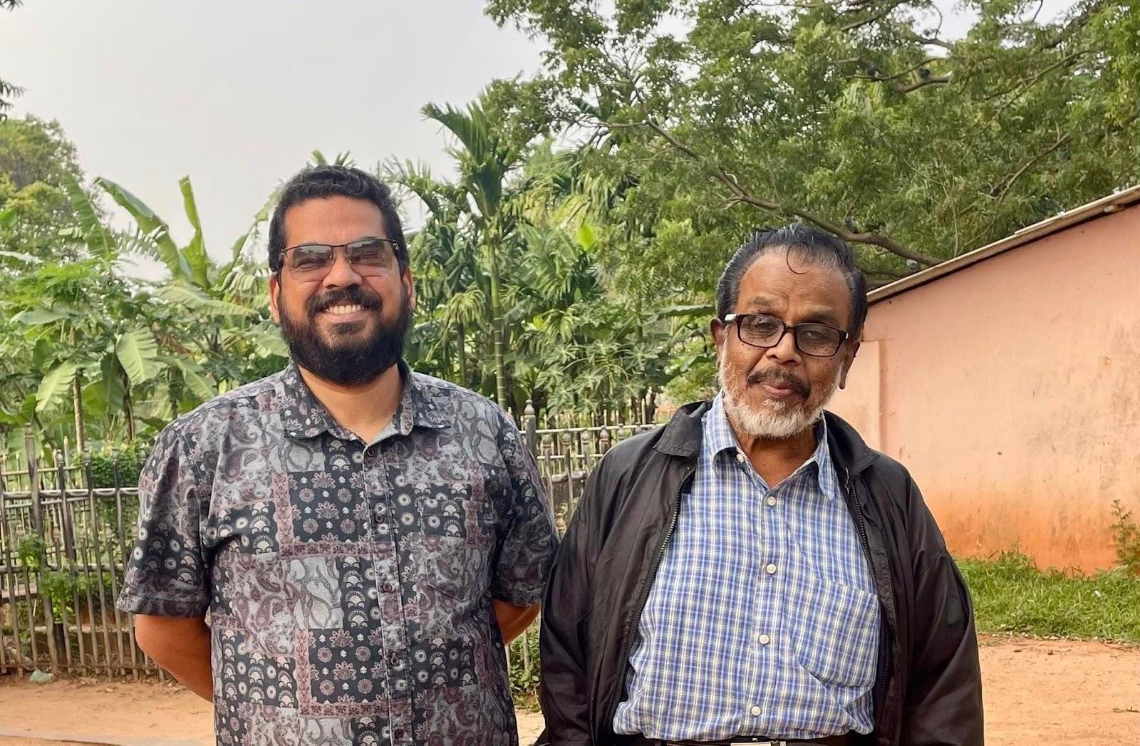 Prof. (Dr.) Ankuran Dutta with renowned Sri Lankan Tamil writer Ayathurai Santhan in Jaffna.