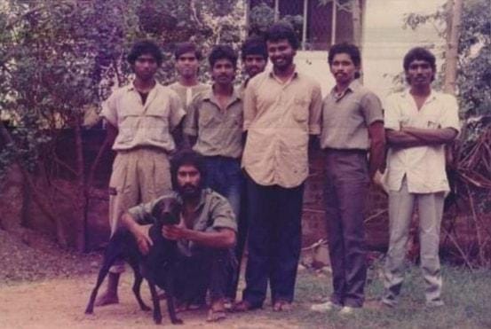 Douglas Devananda with fellow fighters during his early days in Tamil militancy.