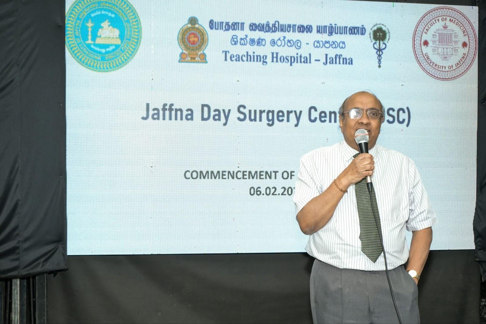 Eminent surgeon and Member of the University Grants Commission, Dr. S. Raviraj, speaking at the event.