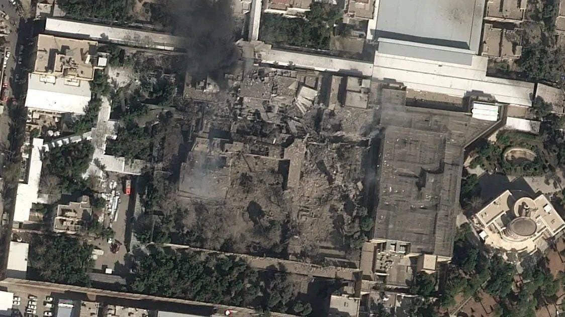 The Beit-e Rahbari compound in central Tehran, which serves as the official residence and administrative headquarters of Iran’s Supreme Leader, after it was struck in a precision air attack.